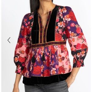 Johnny Was KIMMY PEASANT TOP size S